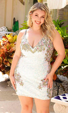 Primavera Couture 14029 - Sequin Sleeveless Cocktail Dress - detail view