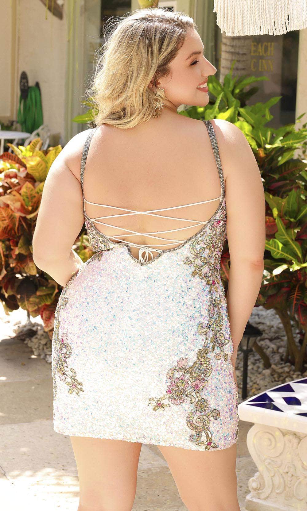 Primavera Couture 14029 - Sequin Sleeveless Cocktail Dress - view 4