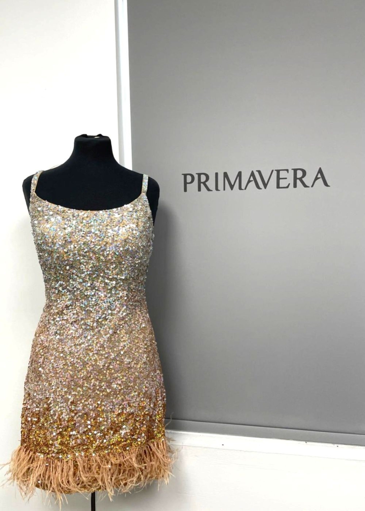 Primavera Couture 14030 - Sparkling Sequin Sleeveless Cocktail Dress