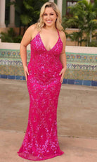 Primavera Couture 14043 - Beaded Open Back Sleeveless Prom Dress