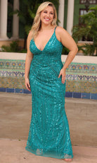 Primavera Couture 14044 - V-Neck Sleeveless Prom Dress - view 8