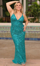 Primavera Couture 14044 - V-Neck Sleeveless Prom Dress - view 7