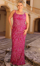 Primavera Couture 14045 - Sequined Beaded Sleeveless Prom Dress - view 4