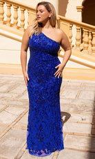 Primavera Couture 14049 - One-Sleeve Sequin Embellished Evening Dress - view 5