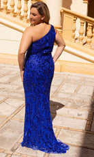 Primavera Couture 14049 - One-Sleeve Sequin Embellished Evening Dress - view 6
