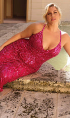 Primavera Couture 14051 - Sequined Deep V-Neck Prom Gown - view 9