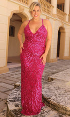 Primavera Couture 14051 - Sequined Deep V-Neck Prom Gown - view 8