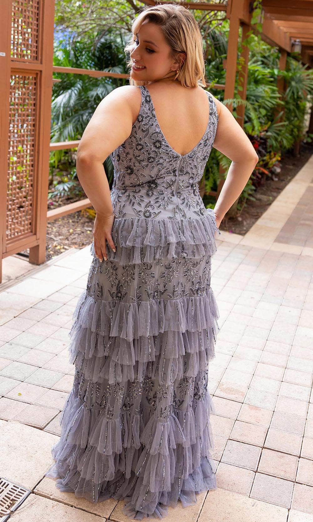 Primavera Couture 14052 - Sequin Embellished Sleeveless Prom Dress - view 4