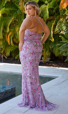 Primavera Couture 14071 - V-Neck Floral Beaded Prom Gown - detail view