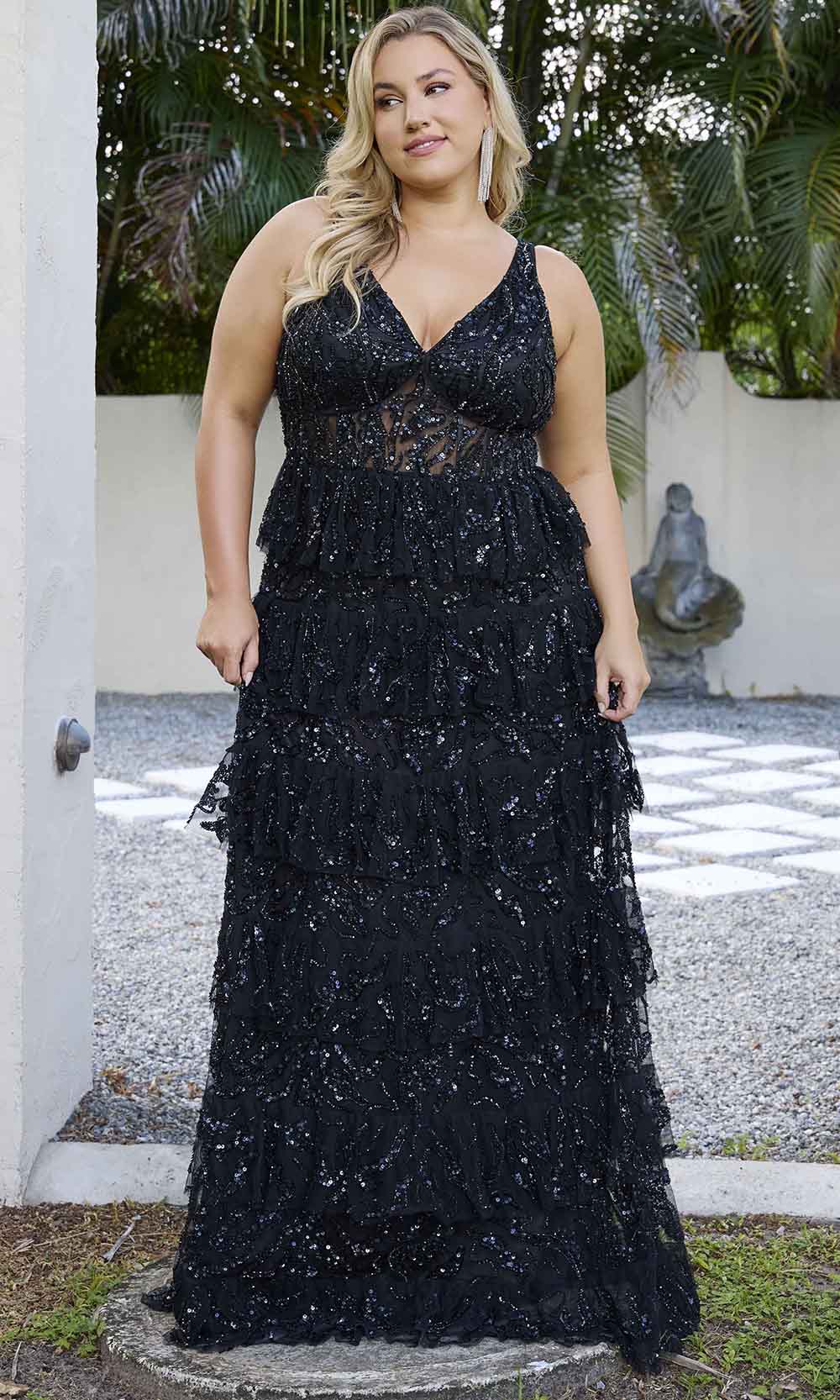 Primavera Couture 14073 - Sleeveless Embellished Evening Gown - designer formal gown at Silhouette Dresses
