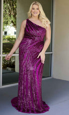 Primavera Couture 14075 - One Shoulder Beaded Sequin Evening Dress