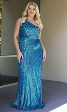 Primavera Couture 14075 - One Shoulder Beaded Sequin Evening Dress