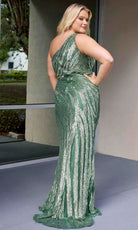Primavera Couture 14075 - One Shoulder Beaded Sequin Evening Dress - view 8