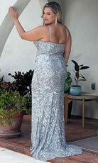 Primavera Couture 14078 - V-Neck Sequined Sleeveless Evening Gown - view 8