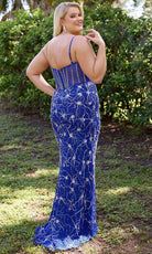 Primavera Couture 14079 - Sheer Sleeveless Sequined Evening Gown - view 8