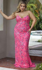 Primavera Couture 14080 - Elegant V-Neck Strapless Sequin Evening Gown