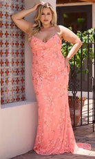 Primavera Couture 14080 - Elegant V-Neck Strapless Sequin Evening Gown - view 7