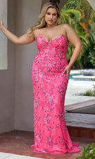 Primavera Couture 14080 - Elegant V-Neck Strapless Sequin Evening Gown - view 5