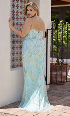 Primavera Couture 14081 - Strapless Scoop Neck Sequin Evening Gown