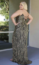Primavera Couture 14083 - Strapless Sequin Sheath Evening Gown
