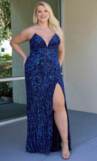 Primavera Couture 14083 - Strapless Sequin Sheath Evening Gown - designer formal gown at Silhouette Dresses
