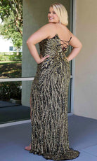 Primavera Couture 14083 - Strapless Sequin Sheath Evening Gown - detail view