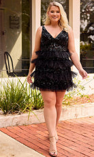 Primavera Couture 14092 - Tiered Sequin Sleeveless Cocktail Dress