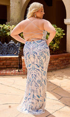 Primavera Couture 14102 - Paisley Beaded Scoop Neck Prom Dress