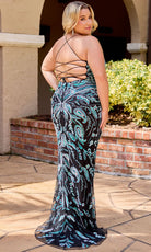 Primavera Couture 14102 - Paisley Beaded Scoop Neck Prom Dress