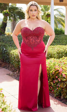 Primavera Couture 14109 - Beaded Strapless Corset Dress