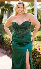 Primavera Couture 14109 - Beaded Strapless Corset Dress - Silhouette Dresses