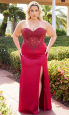 Primavera Couture 14109 - Beaded Strapless Corset Dress - Silhouette Dresses