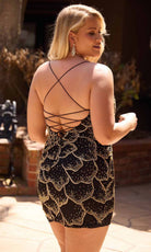 Primavera Couture 14115 - Scoop Neckline Floral Beaded Cocktail Dress