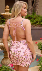 Primavera Couture 14120 - Side Cutout Floral Beaded Cocktail Dress
