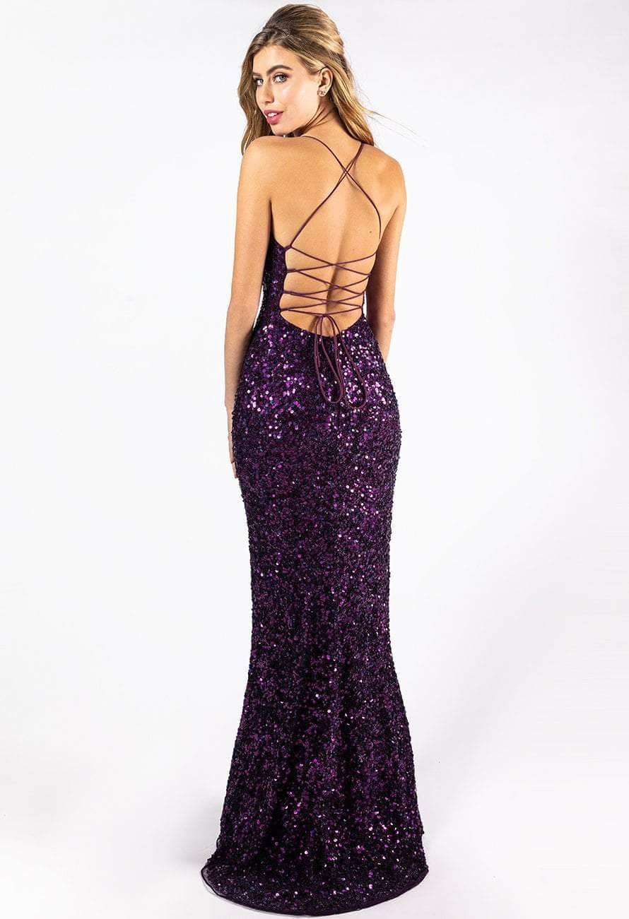 Primavera Couture - 3290 Sequined Sexy Back Gown - view 9