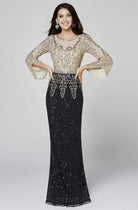 Primavera Couture - 3378 Embellished Bateau Sheath Dress - designer evening gown at Silhouette Dresses