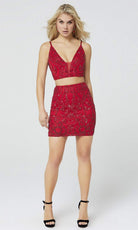 Primavera Couture - 3550 Two-Piece Beaded Cocktail Dress - designer formal gown at Silhouette Dresses