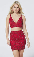 Primavera Couture - 3550 Two-Piece Beaded Cocktail Dress - view 4