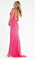 Primavera Couture - 3727 V-Neck Sleeveless High Slit Gown