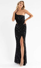 Primavera Couture - 3729 One Shoulder Asymmetrical Dress