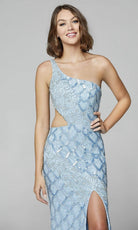 Primavera Couture - 3729 One Shoulder Asymmetrical Dress
