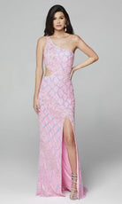 Primavera Couture - 3729 One Shoulder Asymmetrical Dress