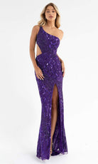 Primavera Couture - 3729 One Shoulder Asymmetrical Dress