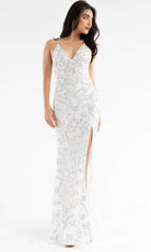 Primavera Couture - 3731 Sleeveless Plunging V-Neck Dress