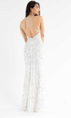 Primavera Couture - 3731 Sleeveless Plunging V-Neck Dress