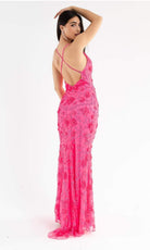 Primavera Couture - 3731 Sleeveless Plunging V-Neck Dress