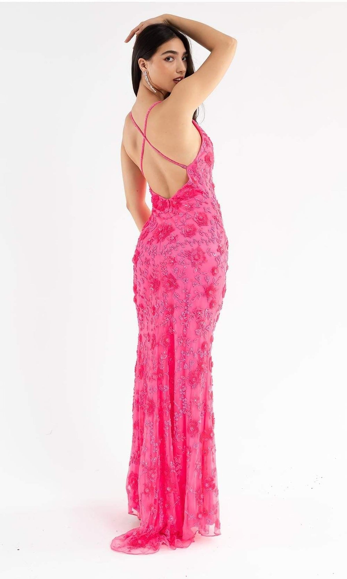 Primavera Couture - 3731 Sleeveless Plunging V-Neck Dress