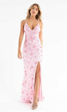 Primavera Couture - 3731 Sleeveless Plunging V-Neck Dress