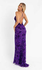 Primavera Couture - 3731 Sleeveless Plunging V-Neck Dress