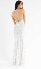 Primavera Couture - 3731 Sleeveless Plunging V-Neck Dress - view 7
